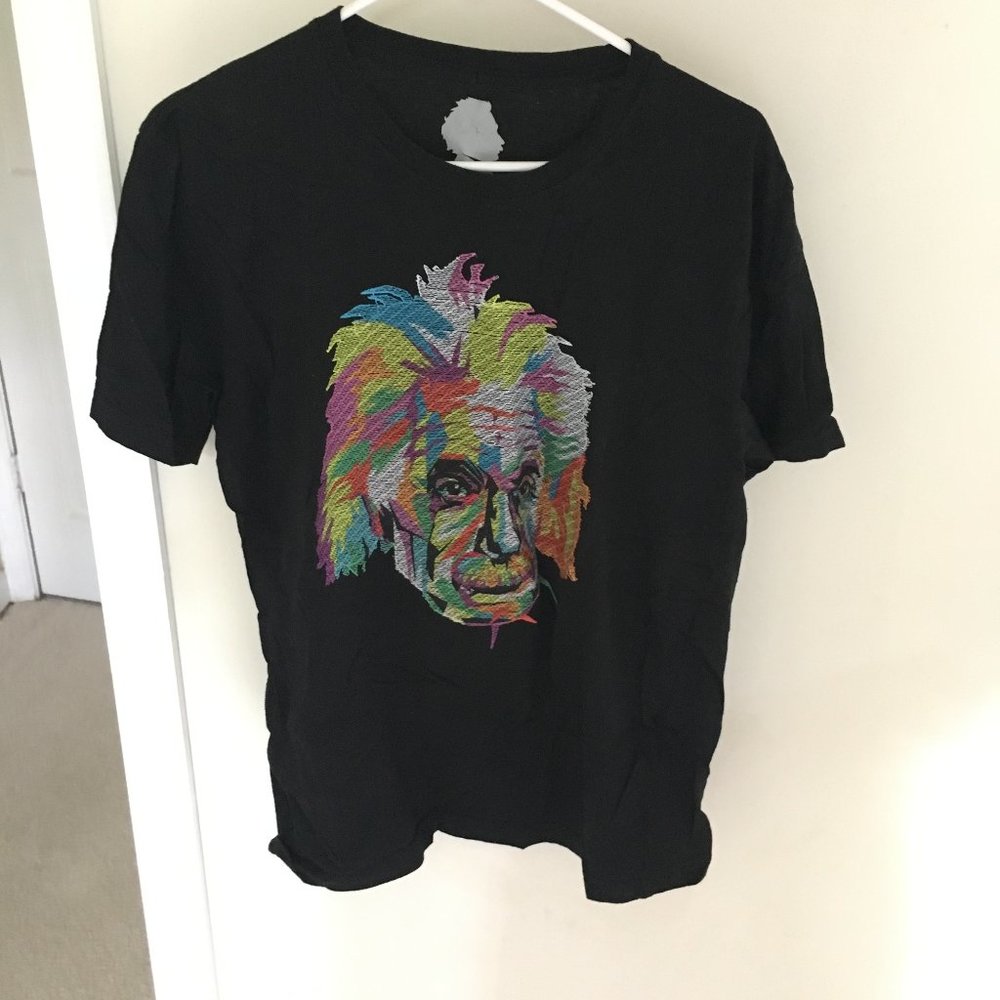 Albert Einstein Black T Shirt